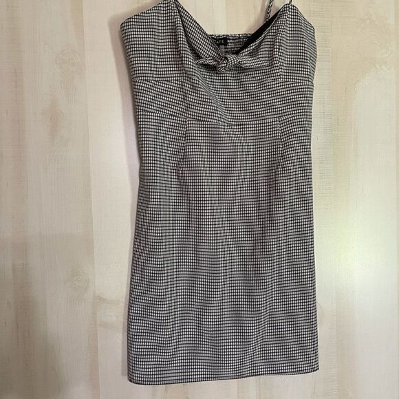 1. State black & white check mini dress, sz 10 new with tags - Picture 2 of 16